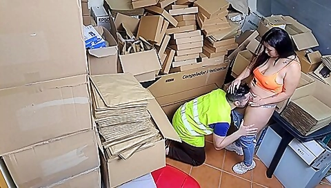 Sexy Latina Goddess Boss Catches Employee On The Phone