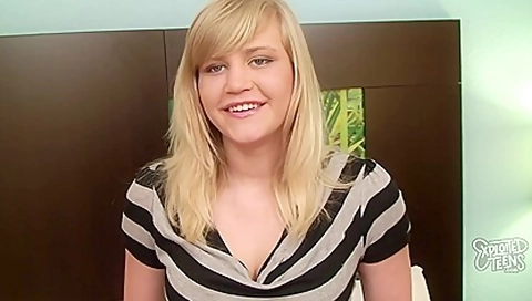 Cute Blonde teen 18+ With Big Firm Titties Gets Creampied