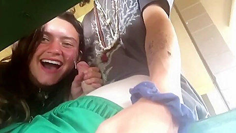 Hot Slutty teen 18+ Gets Facial In Public Park